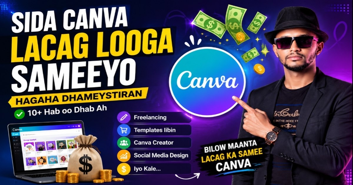 Canva lacag ka samee