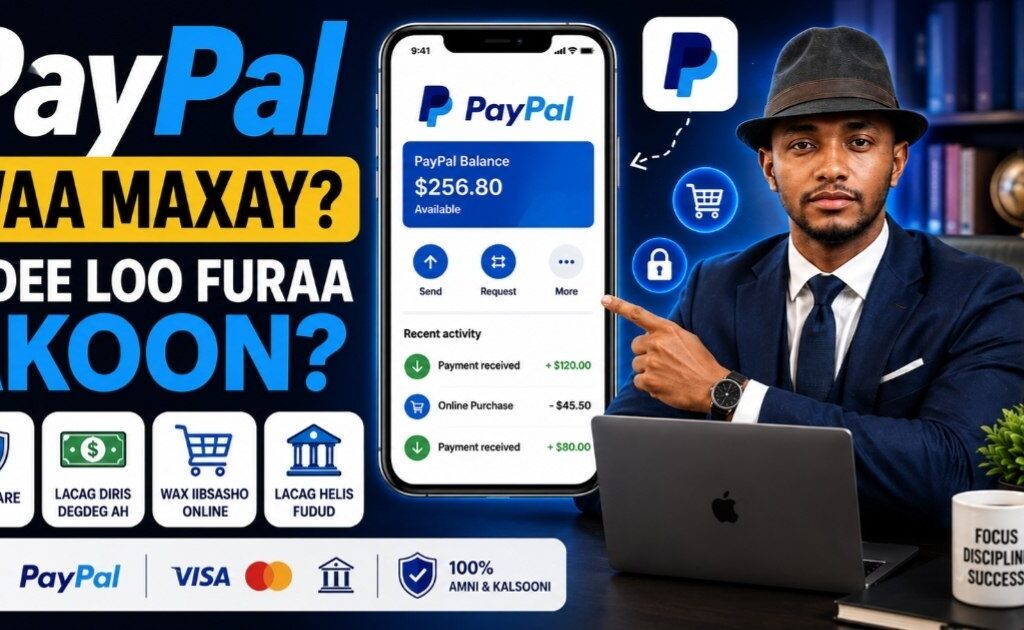 PayPal Waa Maxay? Sida Loo Furo PayPal Account loona isticmaalo Visa Card iyo Mastercard