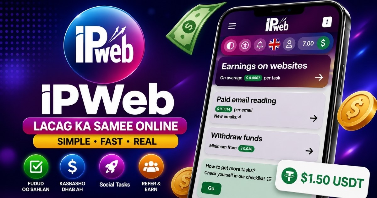 Sida lacag looga sameeyo IPWEB adiga gurigaaga jooga Step by Step